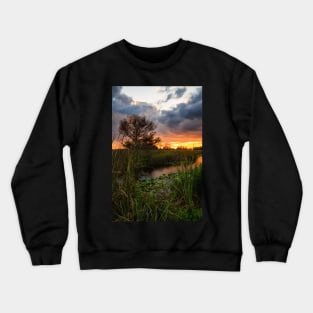 Florida Wetland at Sunset Crewneck Sweatshirt